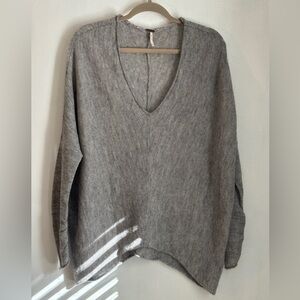 Free People Ruched Sleeves Sweater